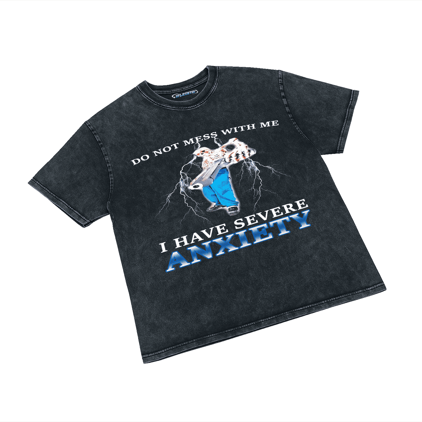 I HAVE SEVERE ANXIETY ACID WASH T-SHIRT