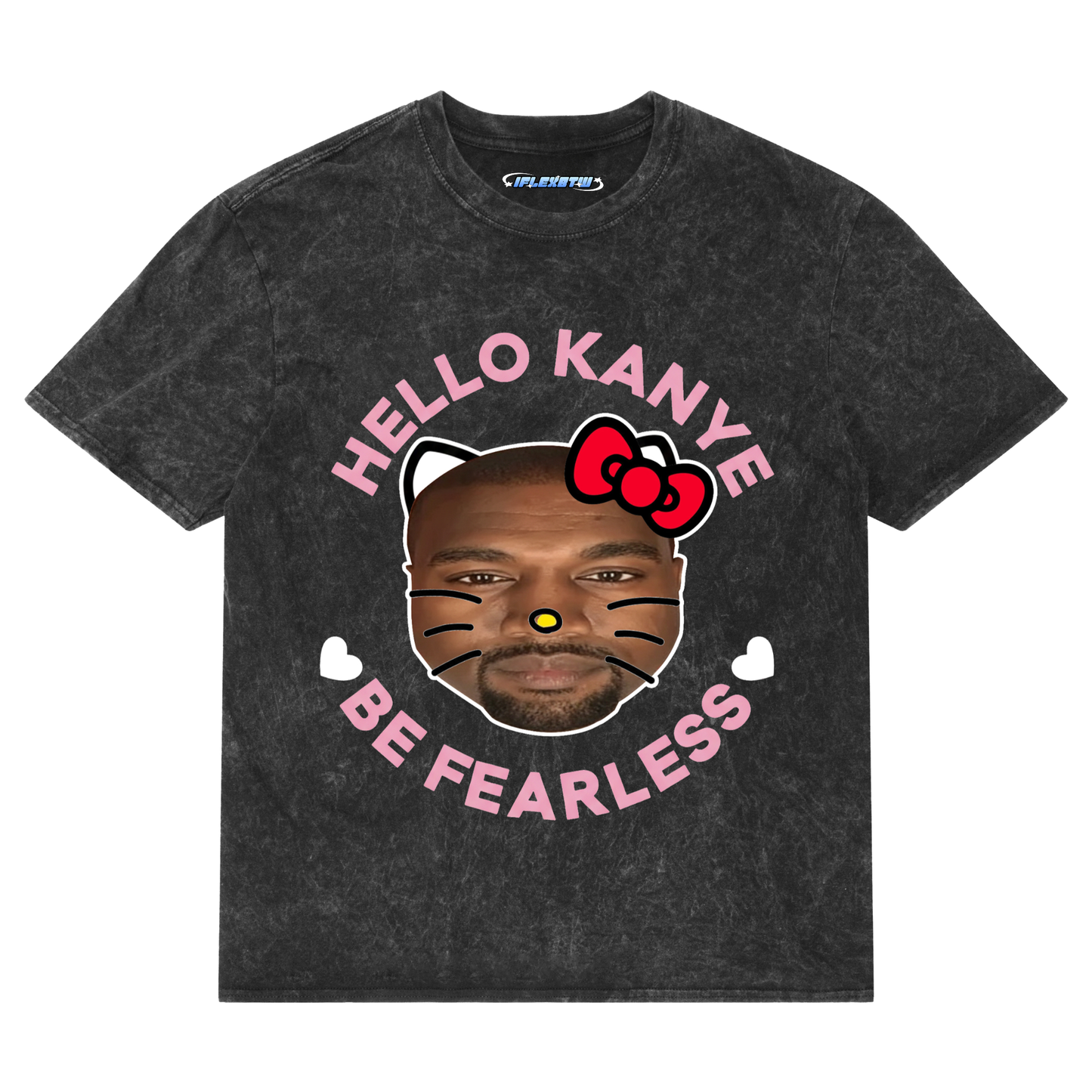 HELLO KANYE ACID WASH OVERSIZED TEE
