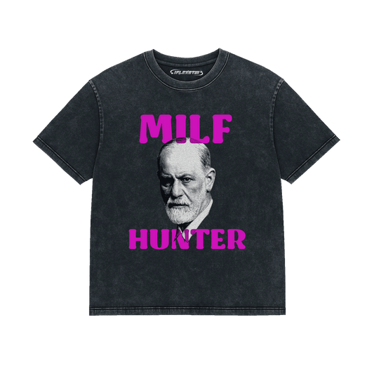 MILF HUNTER ACID WASH TEE