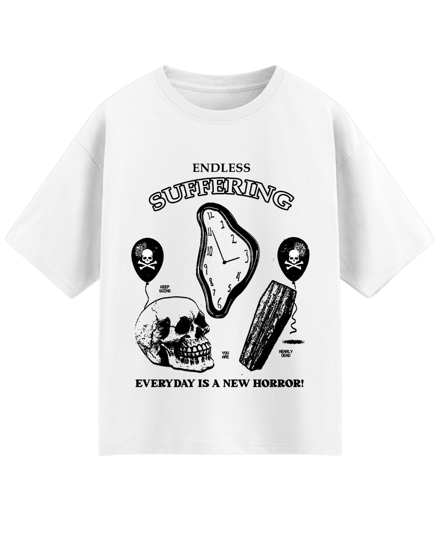 White Oversized T-shirt Front Design