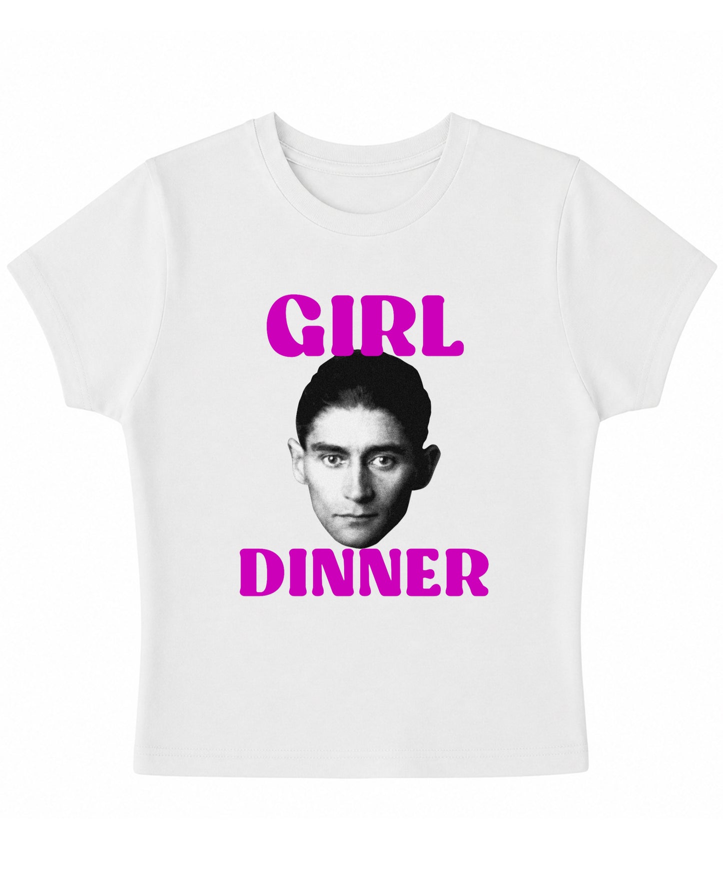 White Baby Tee Front Design
