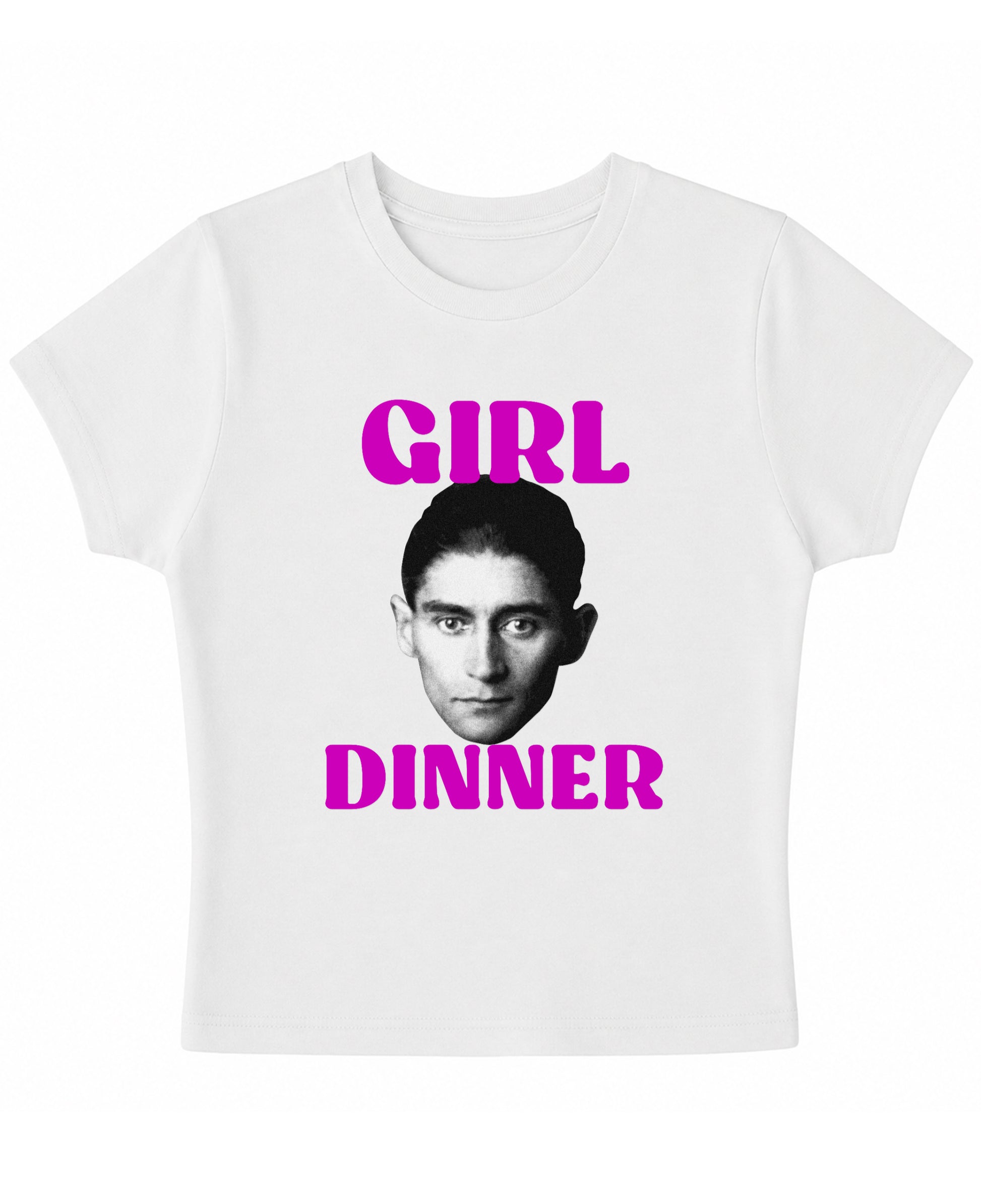 White Baby Tee Front Design