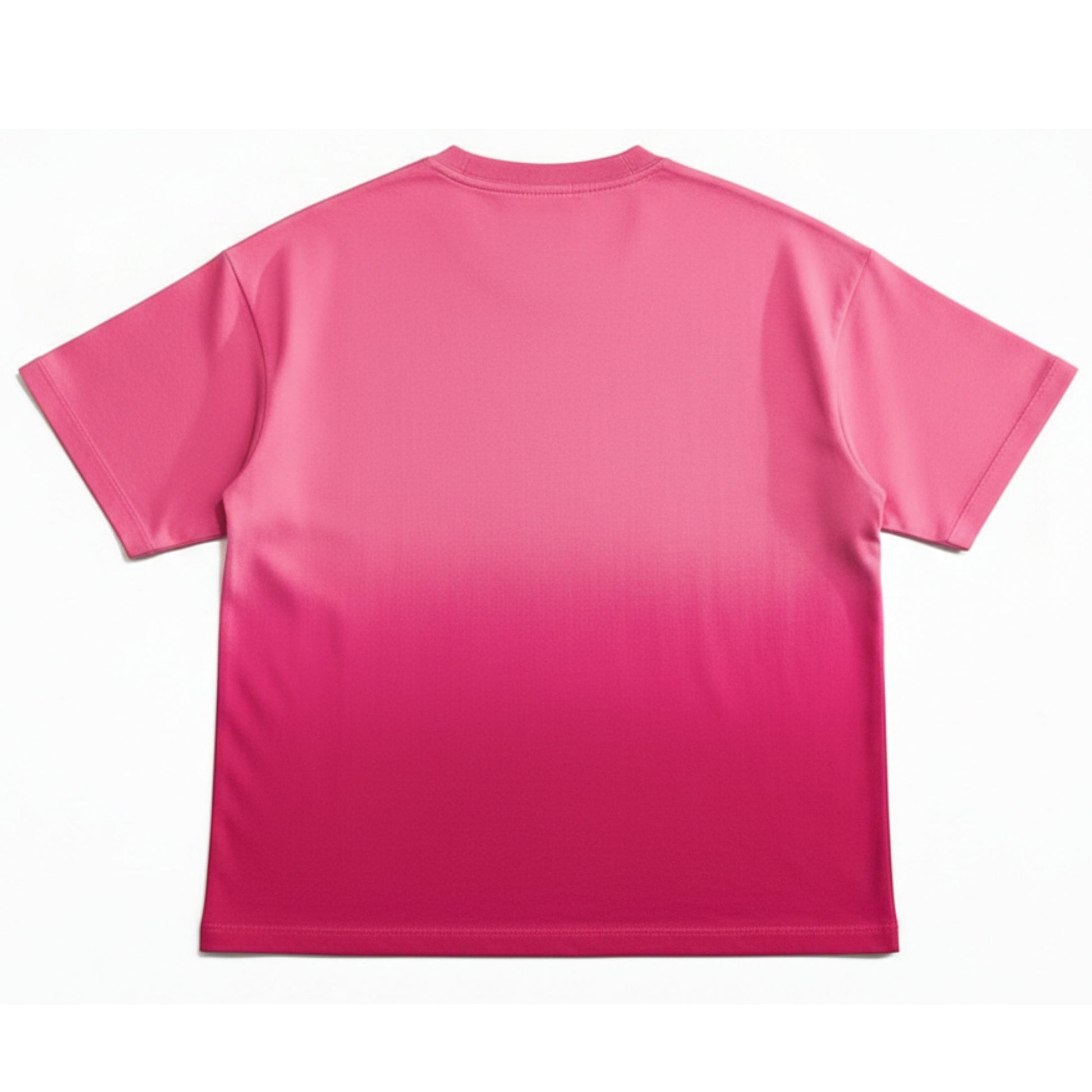 Pink Sunfade Ombré Wash Boxy Fit T-shirt Back Design